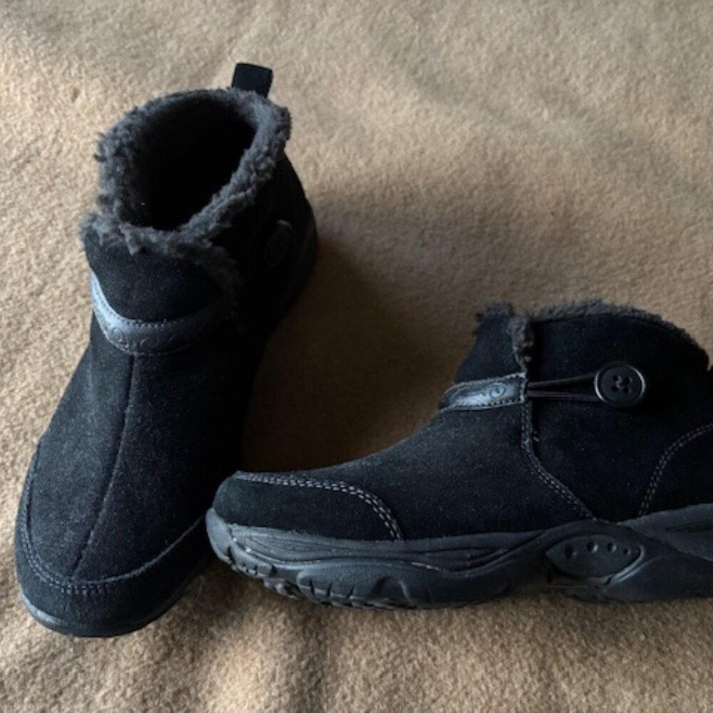 Easy Spirit Warm Black Ankle Boots 5.5 M